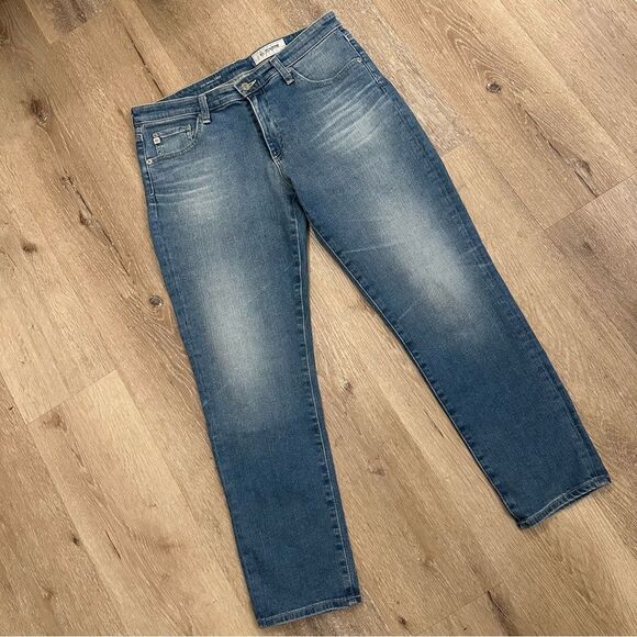 AG the Prima Crop Cigarette Crop Blue Wash Denim Jeans size 30 - Picture 2 of 10